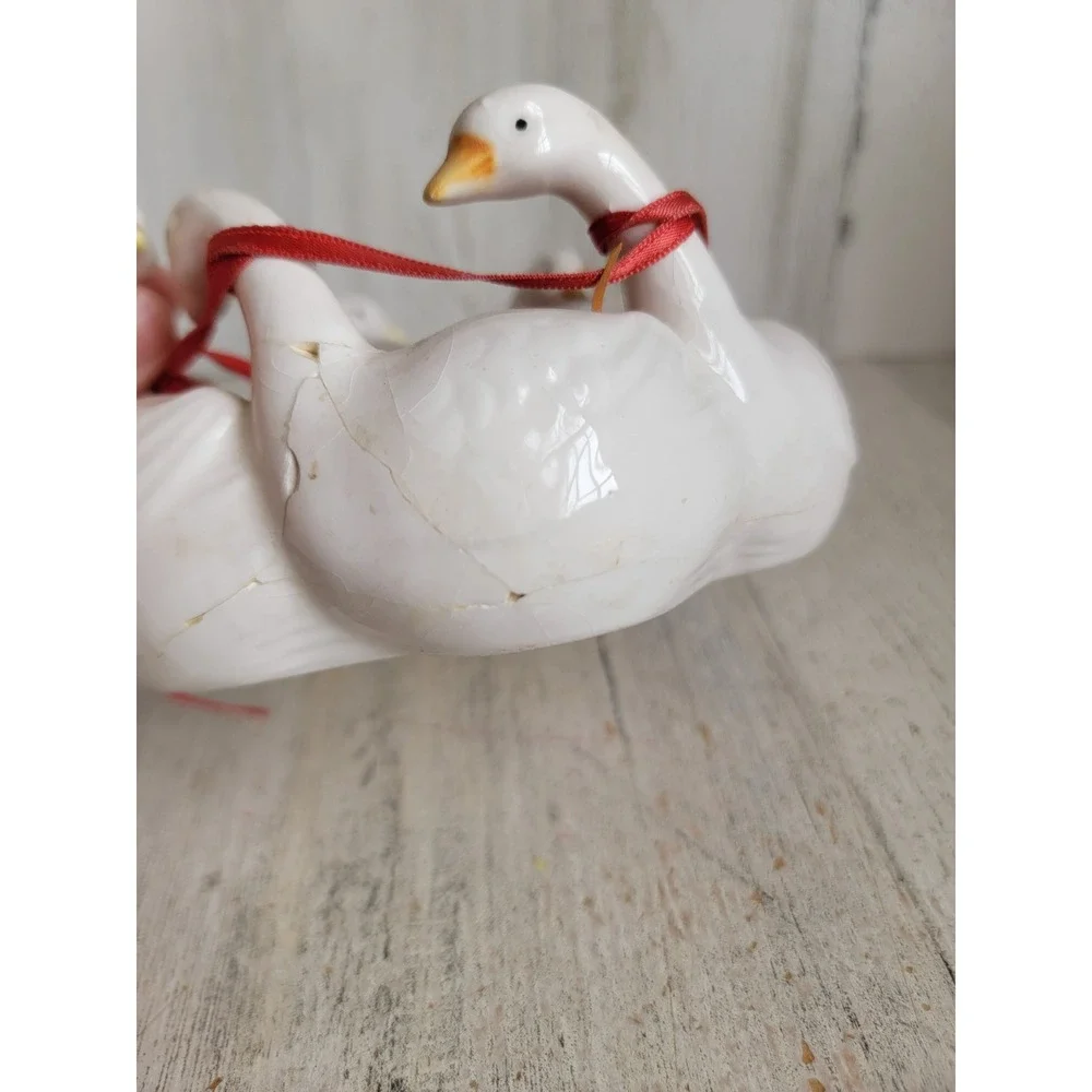 Ron‎ Gordon geese trinket vintage candy dish goose unique home decor